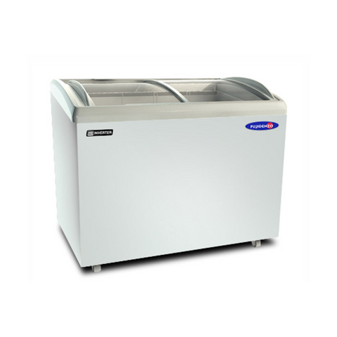 Fujidenzo Curved Glass Top Chest Freezer - Dual Function (IFSP-10GDF)