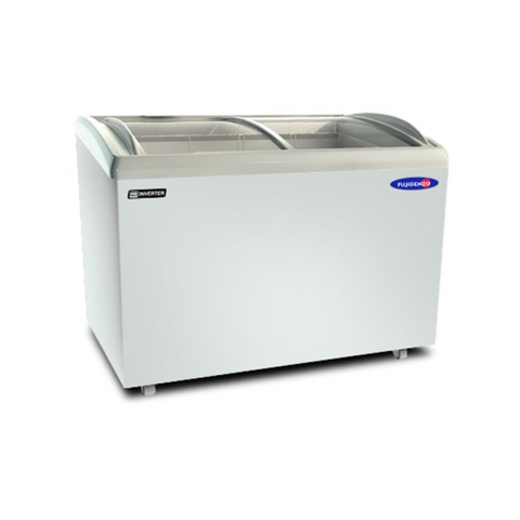 Fujidenzo Curved Glass Top Chest Freezer - Dual Function (IFSP-14GDF)
