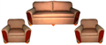 Isaiah Sofa Set with 4 Cushions