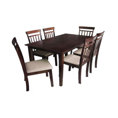 MegaBoom Dining Set (MB DS-5766 WENGE 6S)