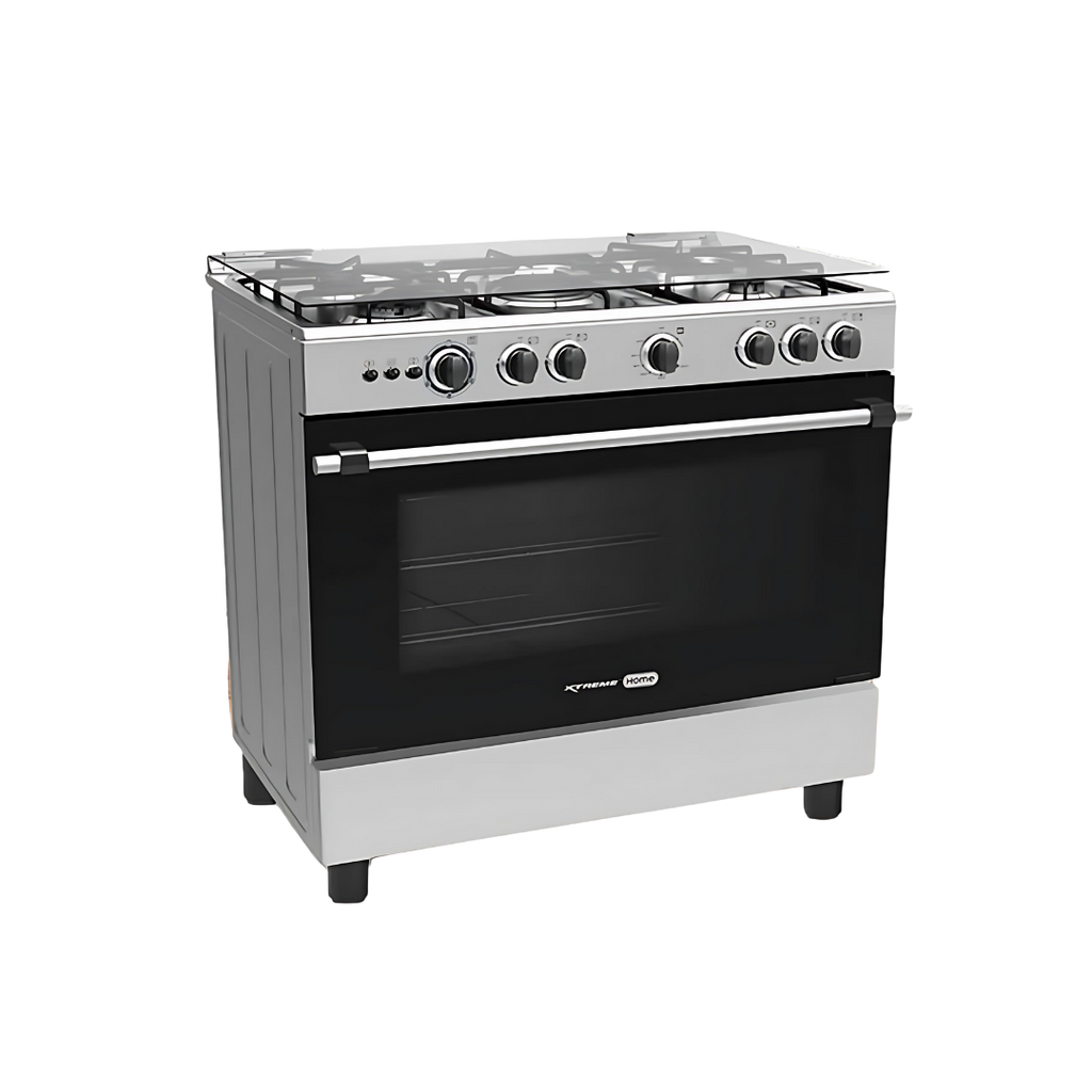 XTREME HOME 90cm Gas Range 5 Burner 115L Oven