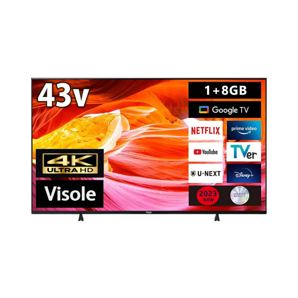 MEGRA 43 inches VISOLE 43V 4310 Smart TV Slim HD Ready Android 12 OS